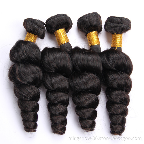 100% Indian human hair loose wave virgin hair